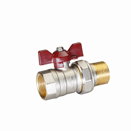 Кран Темпер шаровой латунный DN20, PN40, строительная длина 80